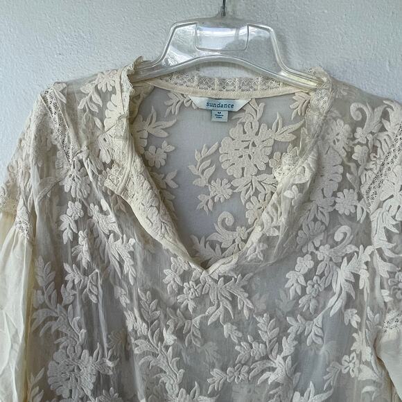 Sundance Silk Odette Lace Top size M cottage core - Picture 4 of 10